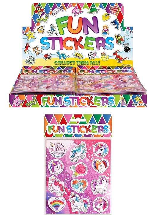 Einhorn-Aufklebe-Blätter, für Kinder-Partys, als Geschenk, Füllung für Pinatas, als Dekoration oder zum Basteln