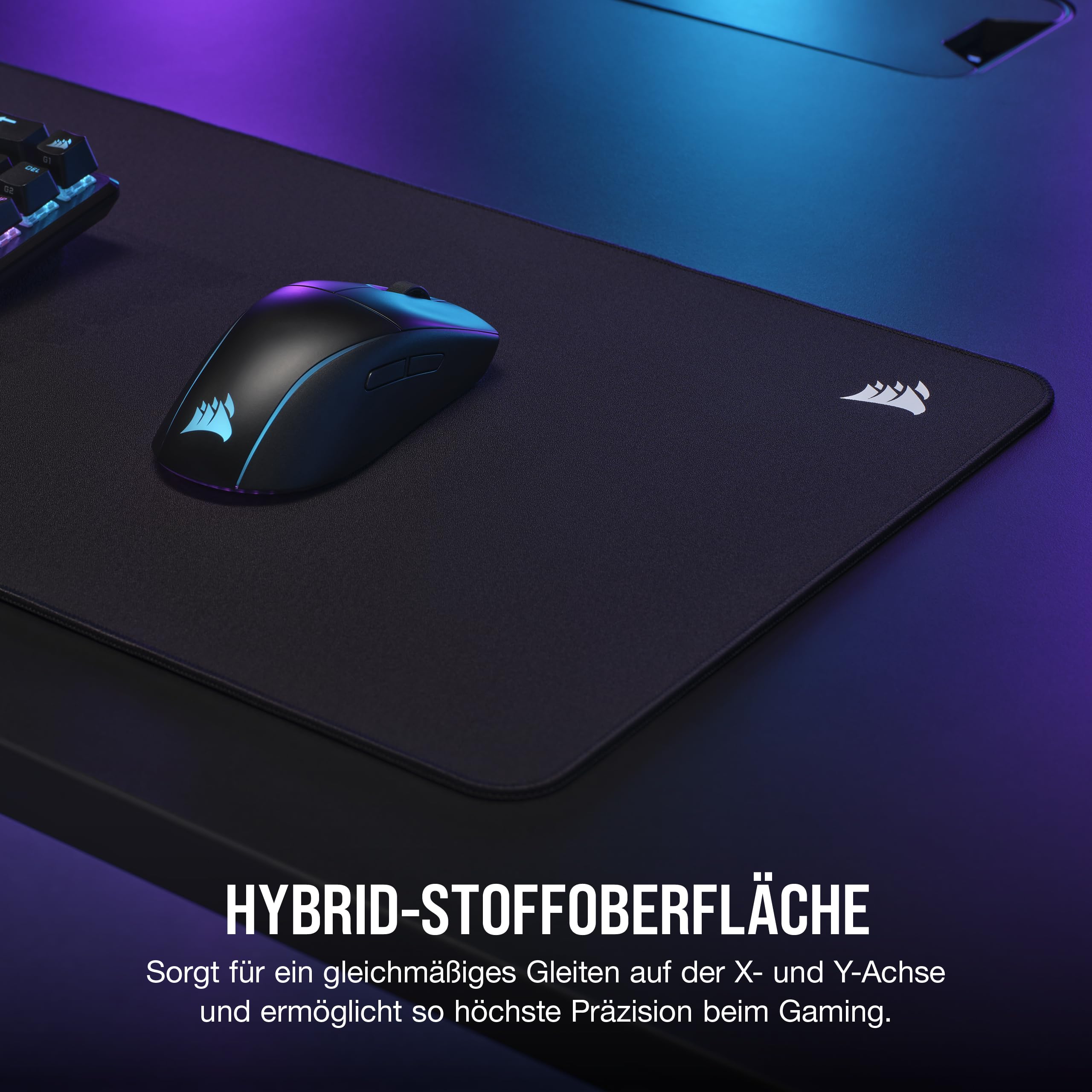 Corsair MM500 v2 Erweitertes Hybrid-Stoff-Mauspad – 93cm x 30cm – Schwarz 3