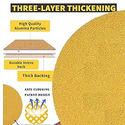 Premium Material,6" Sanding Discs 100 Pcs 220Grit