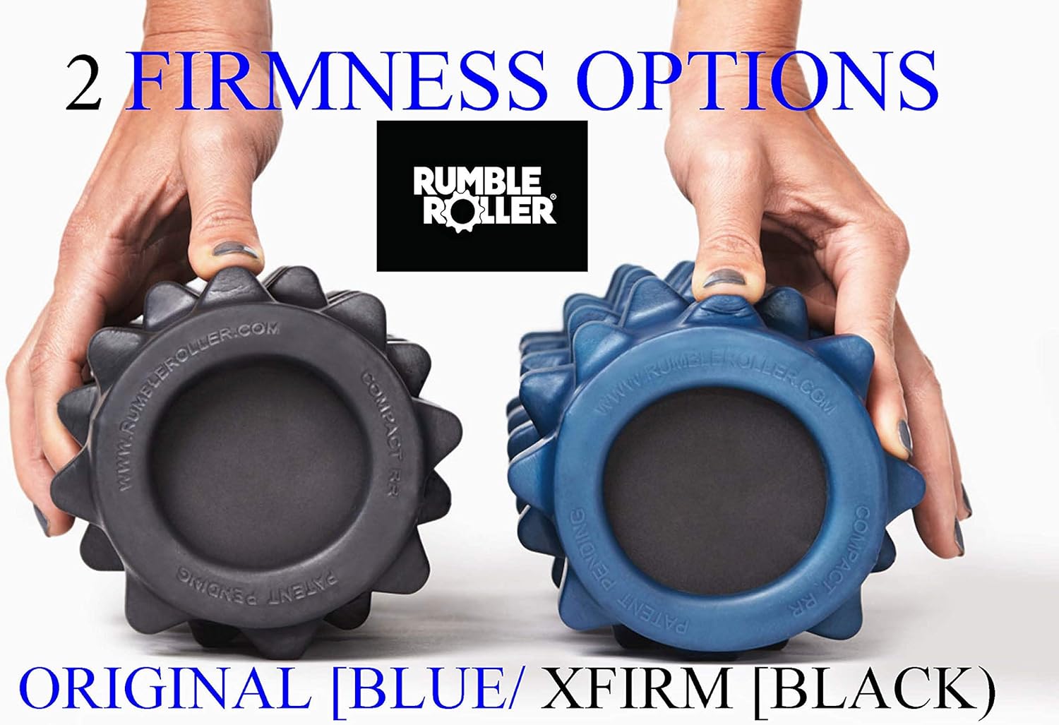 RumbleRoller - Mid Size 22 Inches - Black - Extra Firm - Textured Muscle Foam Roller - Relieve Sore Muscles- Your Own Portable Massage Therapist - Patented Foam Roller Technology : Sports & Outdoors