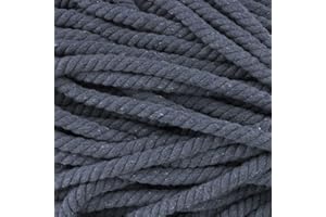 WEST COAST PARACORD Natural Twisted Cotton Rope - Soft But Strong - Assorted Colors - 1/2 Inch Diameter (Dark Gray, 10 Feet)