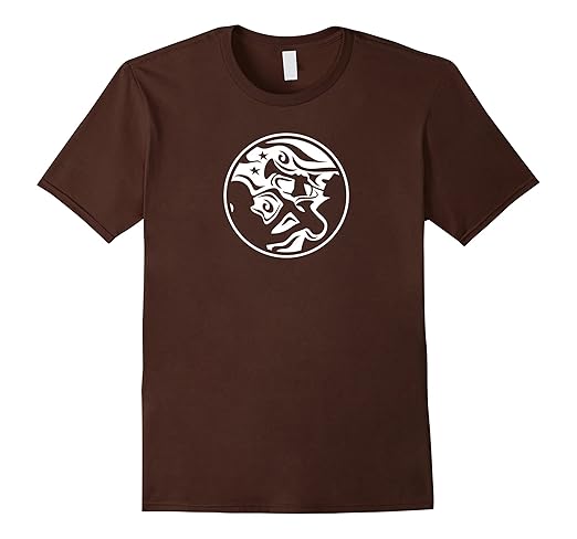 Mens Saxophone and Trumpet Duo Decorative Style T-shirt 2XL Brown