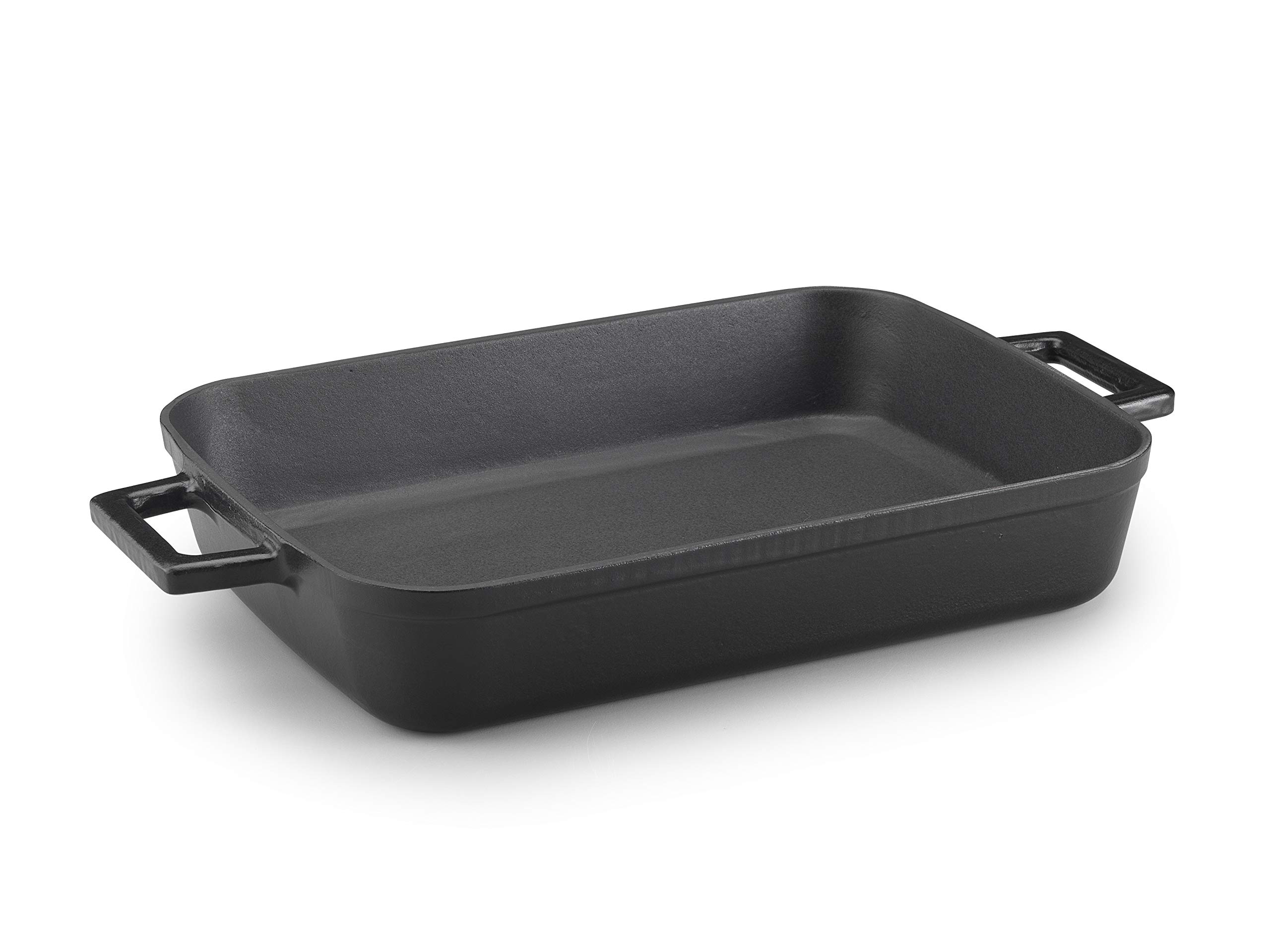 Pentole Agnelli Cast Iron Bi Grill Tray, Colour-Matt Black, One Size