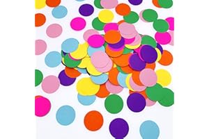 300pcs Rainbow Paper Dots Birthday Party Decorations Table Confetti Biodegradable Baby Shower Colorful Hawaiian Party Supplies Decor Packaging Circle Dots Lasting Surprise