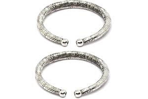 Indian Payal Anklets for Women Traditional Afghani Gypsy Silver Oxidized Boho Kada Style Hasli Payal Anklets