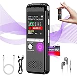 64GB Digital Voice Recorder: ZIPCIDE 4800 Hours