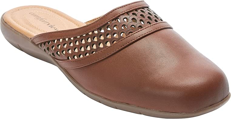 Amazon.com | Comfortview Women's Wide Width The Rosalie Mule | Mules & Clogs