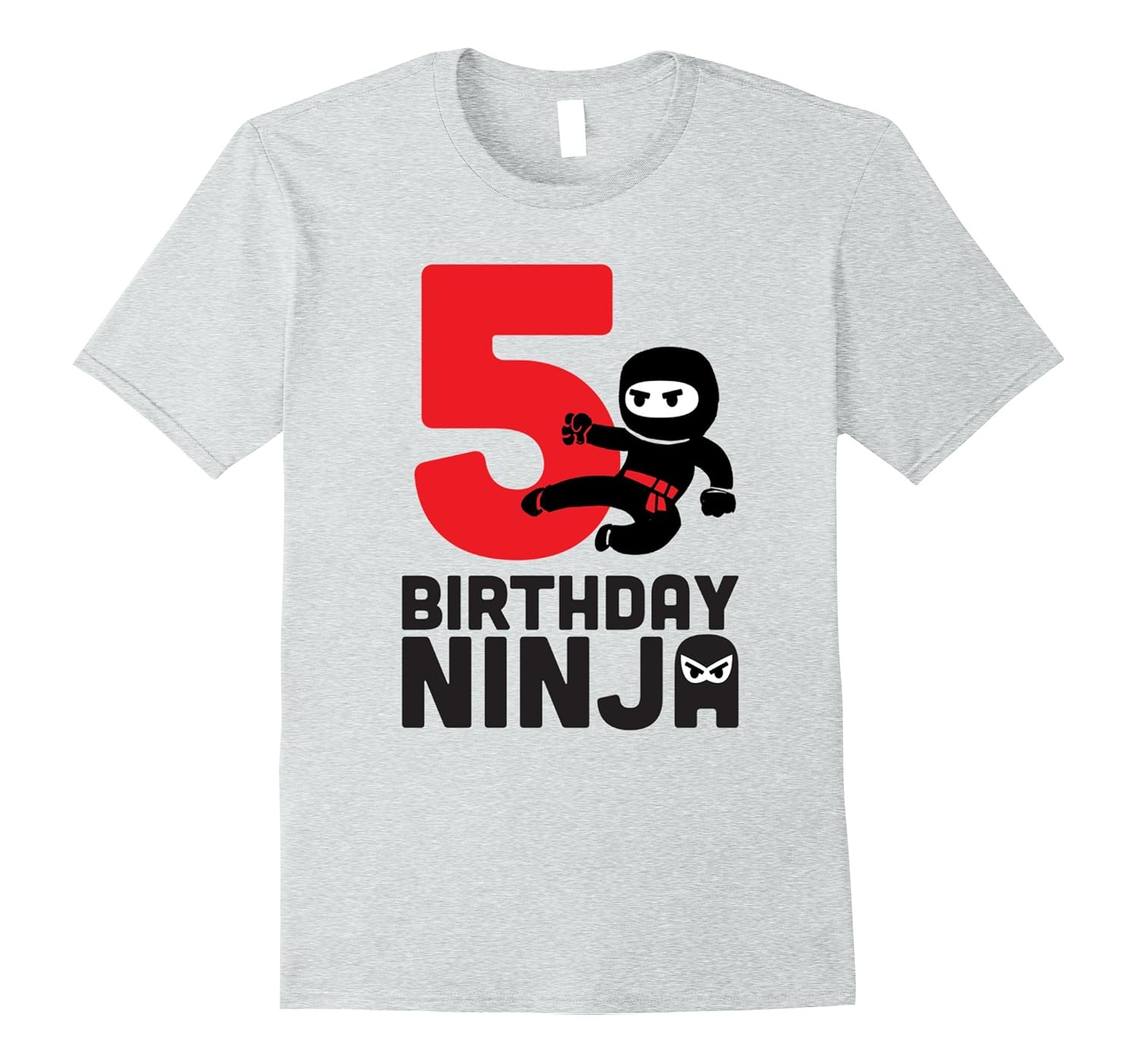 Ninja 5th Birthday Tshirt for 5 year oldsArt Artvinatee