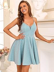 Ever-Pretty Women's Summer Dresses Glitter V Neck