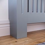 Vida Designs Chelsea Radiator Cover Grey Small Modern Vertical Slat view 6