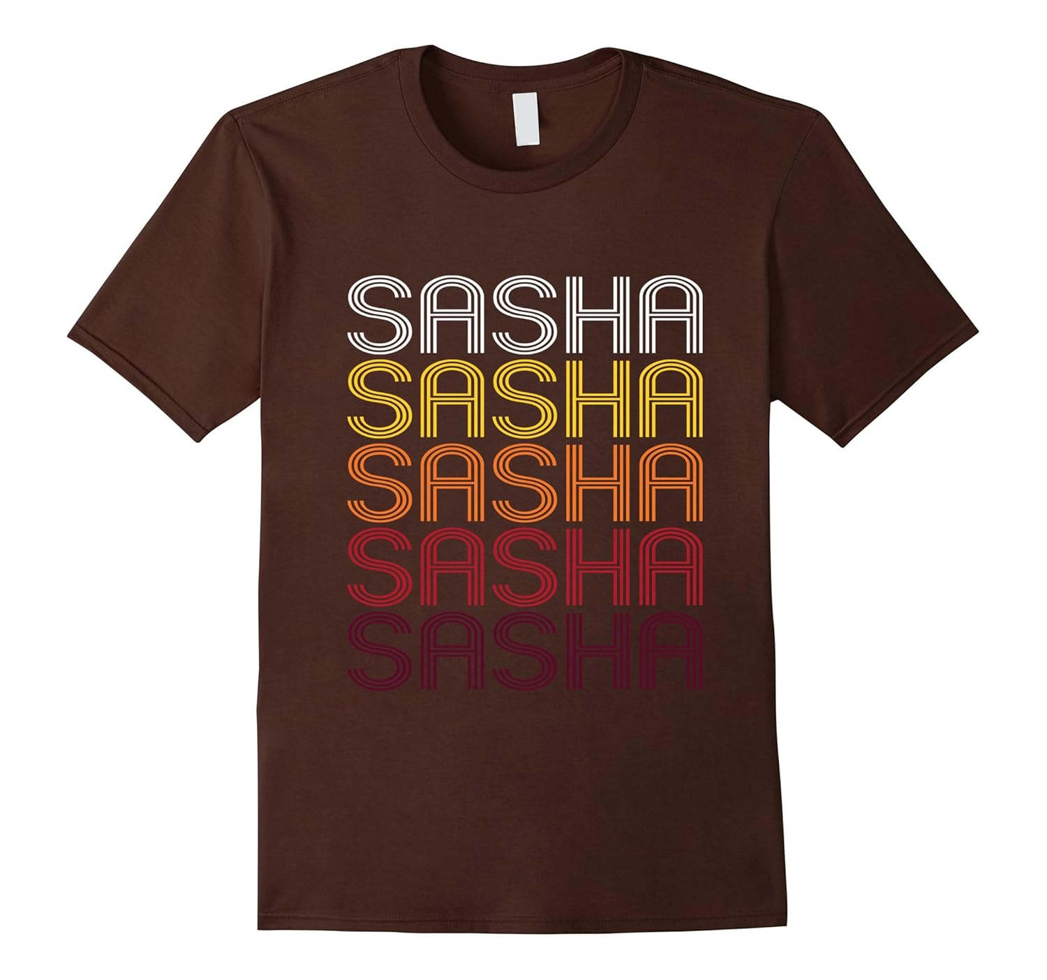 Sasha Retro Wordmark Pattern - Vintage Style T-shirt-ANZ