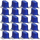 CAIHONG 100 Pcs Drawstring Backpack Bulk Drawstring Bags Cinch Sack for Gym, Yoga, Shopping, Sports, Hiking or Gifts for Women and Men, Royalblue