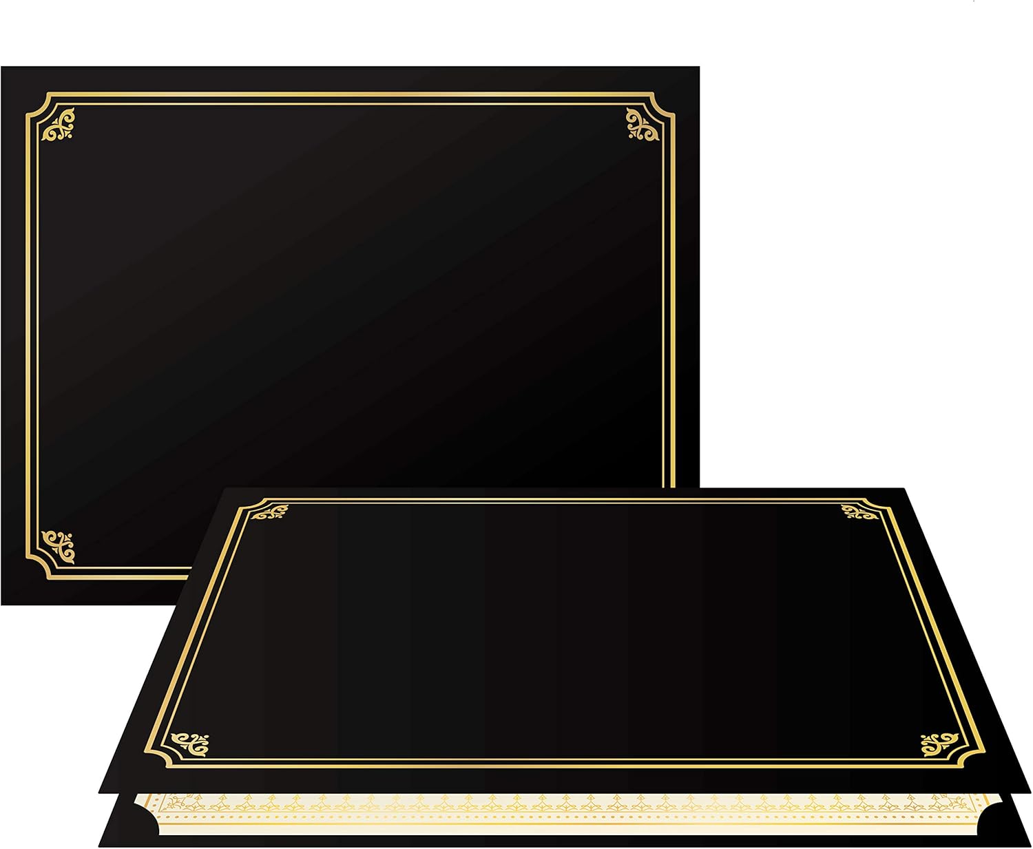 Soportes Para Certificados - 50 Unidades Con Borde Dorado, Ideal Para Diplomas