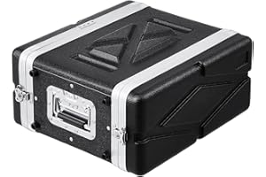 VEVOR 4U Rack Case, Standard 14 in Depth, Server Rack Cabinet with ABS Construction Handle Heavy-Duty Twist Butterfly Latches