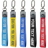 Custom Keychain Embroidery with your any text,wrist lanyard keychain | Personalized Number key wrist lanyard, Name Key Chain, Cute Keychains for Gift Private Reg Fob, Gift for Him Her