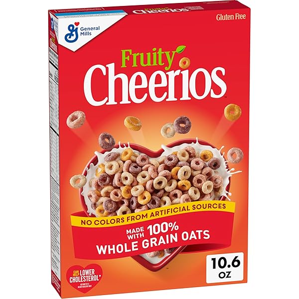 FRUITY CHEERIOS, HEART HEALTHY CEREAL WITH WHOLE GRAIN...