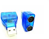 zdyCGTime 2-Pack Blue USB A Male to Dual PS/2 Female Adapter Keyboard Mouse view 3