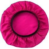 Evolve Satin Wide Edge Bonnet Fuchsia Pink | Large Fit, Edge Control Headband, Breathable Material, Nighttime Use