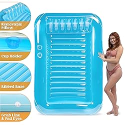 Sloosh Inflatable Tanning Pool Lounge Float, 70" x
