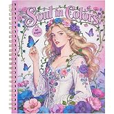 Inspirational Coloring Book for Adults Women, 30 Stress-Relief Single-Sided Pages | Spiral Bound Motivational Quotes Book | Perfect Relaxation Gift for Mom & Self-Care
