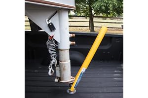 Jeffers Gooseneck Hook Up Helper, 2-5/16" Ball Hitch Alignment Tool | for Trucks & Gooseneck Trailers, Rubberized Plastic Hitch Guide Tube, Reflective Yellow, 30" Long, Towing Accessory - 30"L