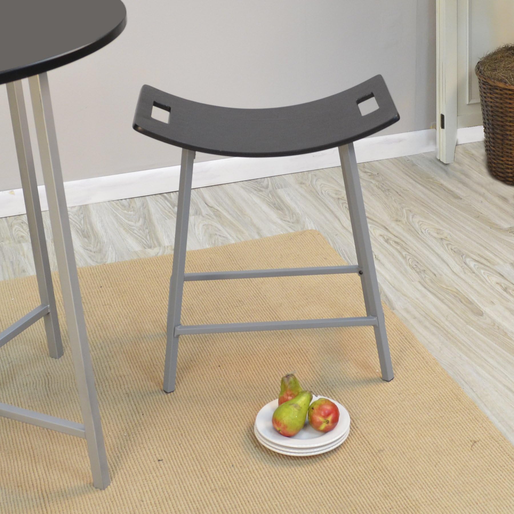 Evelyn Counter Stool, 24" (Black)
