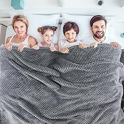 Newwiee 4 Pcs Flanne Fleece Throw Blanket for Bed
