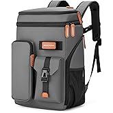 BAGPARKK Insulated Cooler Backpack,33/45 Cans Multifunctional Double Deck Leakproof Cooler Bag with Sternum Strap,Large Capacity Lightweight Travel Camping Beach Backpack