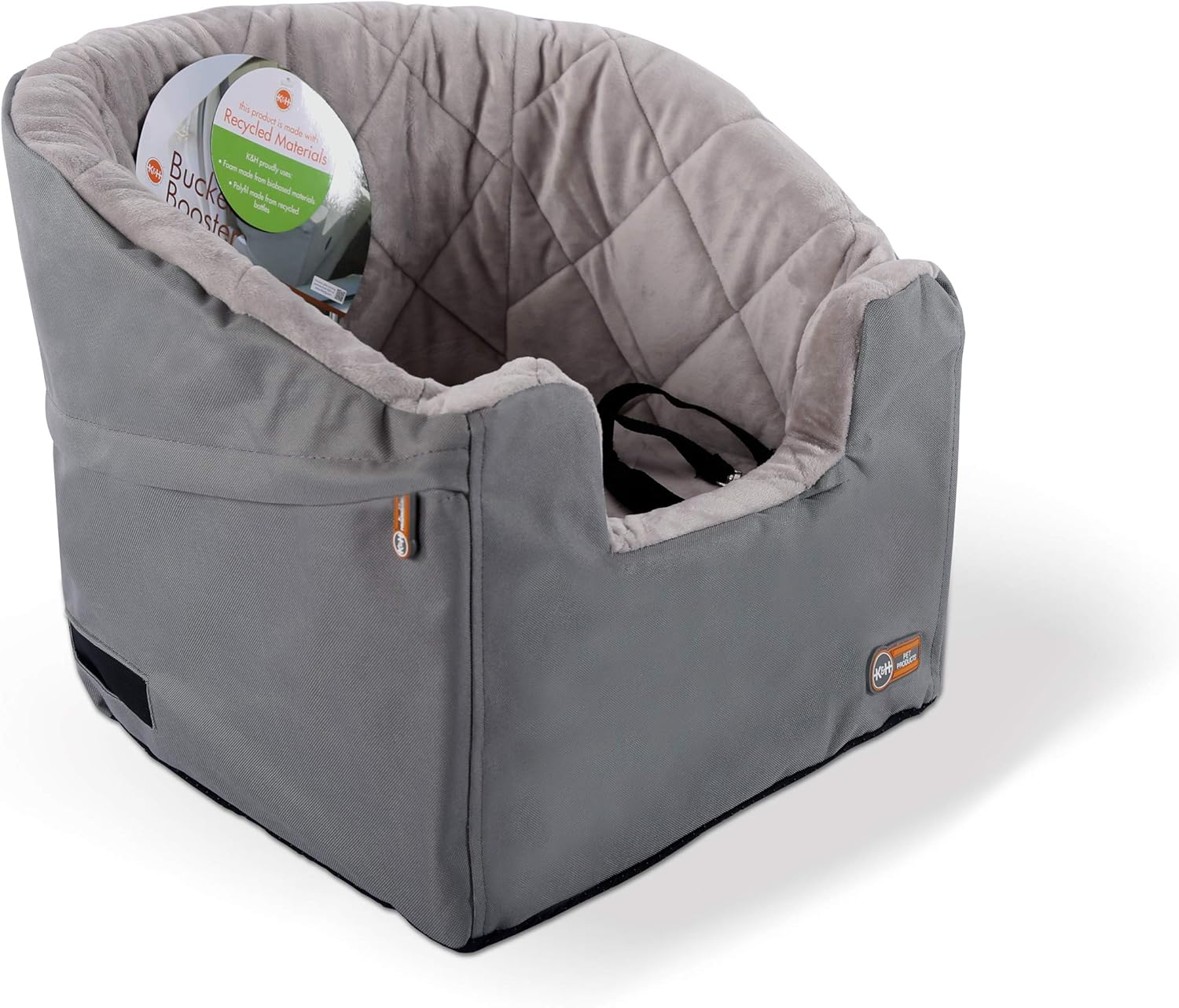 K&H Pet Products Bucket Booster Dog Car Seat Small Gray 14.5" x 20" : Automotive Pet Booster Seats : Pet Supplies