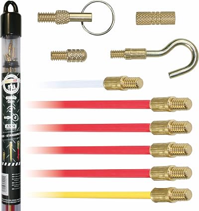 KLEIN TOOLS Super Rod CRSS Standard Set 5m Cable Installation Kit 5 Attachments