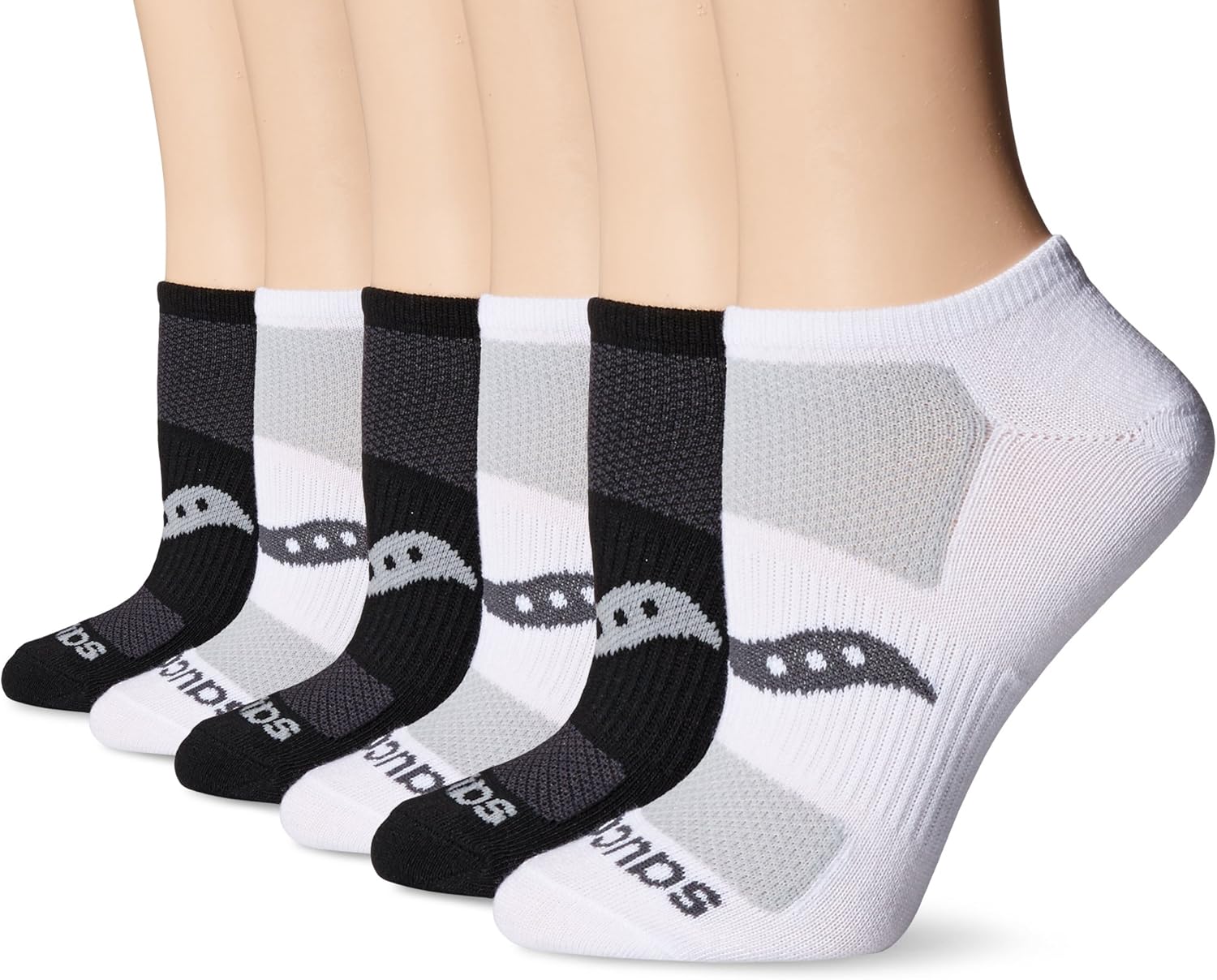 Saucony Women's Performance Super Lite No-Show Athletic Running Socks Multipack, Black Fashion (8 Pairs), Shoe Size: 5-10 at  Women’s Clothing store