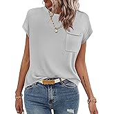 Zeagoo Womens Sweater Vest Fall 2026 Loose Fit Cape Sleeve Knit Ribbed Tank Tops with Front Pocket S-XXL