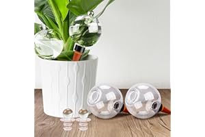 Soilagua 19 oz Extra Large Plant Self Watering Globes Top Fill, Plastic Water Bulbs, Slow Release Terracotta Self Watering Planter Insert, Plant Watering Devices System, Water Spikes Stakes, 4 Pack