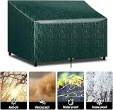 PATIO PLUS 2 Seater Garden Bench Cover Waterproof Green 134x66x63/89cm view 6