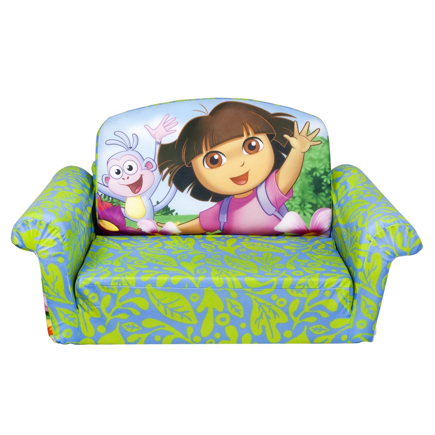 Marshmallow Furniture, 2 in 1 Flip Open Foam Sofa, Dora the Explorer, by Spin Master