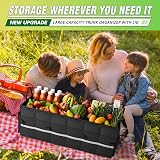 K KNODEL Car Boot Organizer with Foldable Cover Large 3 Compartments view 6