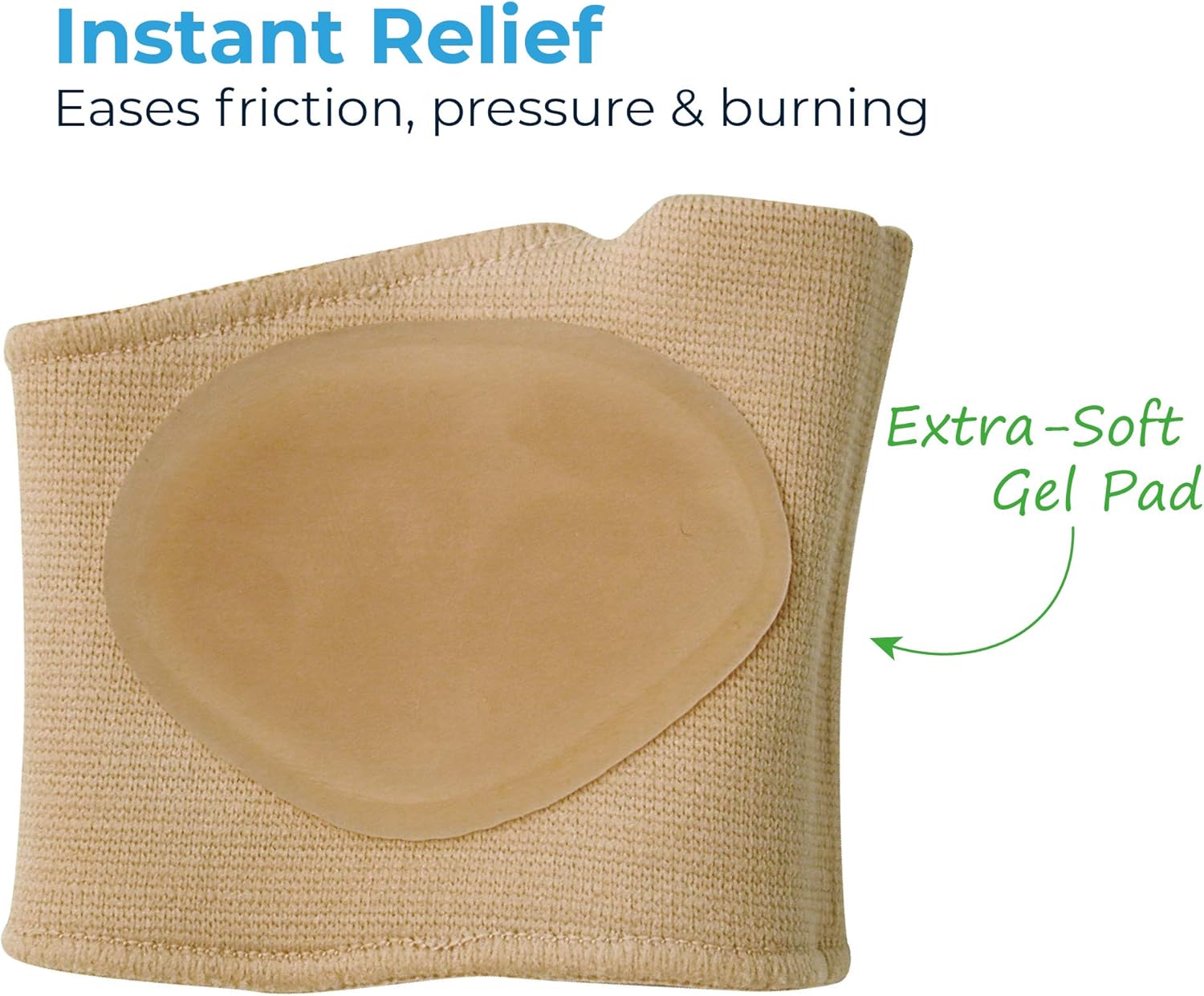 NatraCure Gel Metatarsal Pads - 1 Pair - with Metatarsalgia Forefoot Cushion - for Ball of Foot Pain Relief - (Sizes: Small/Medium to Large/X-Large): Health & Personal Care