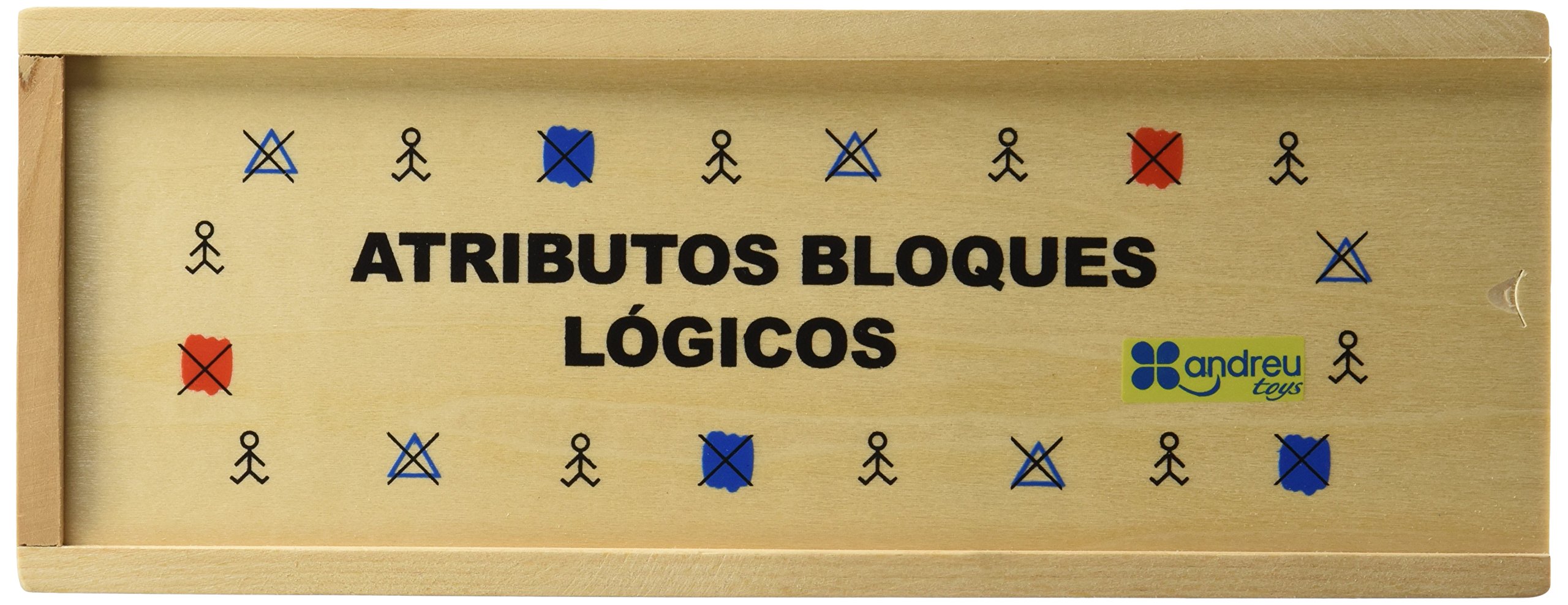 Andreu Toys 27 x 10 x 5 cm Logic Blocks Attributes Toy (20-Piece, Multi-Colour)