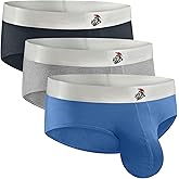 Real Men Nylon & Modal Briefs for Men with ABCD Pouch - 1, 3 and 6 Packs - Brushed Nylon and Rhino Fit - XS to 5XL