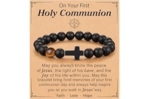 ORISPRE To Mens Gifts Cross Bracelet for Son, Grandson, Dad, Husband, Godfather, Men - Birthday Graduation Retirement Christmas Christian Gift for Teens Men