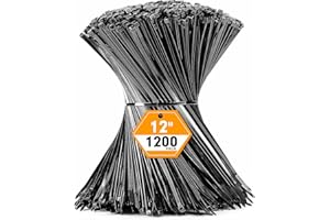 RAZCC 1200pcs Black Cable Zip Ties 12 Inch, Heavy Duty Plastic Nylon Tie Wraps with 50lb Tensile Strength for Indoor & Outdoor