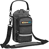 SUN CUBE Water Bottle Carrier with Strap, Insulated Water Bottle Carrier Bag with Phone Pocket Pouch, Sleeve Sling Purse Crossbody Bottle Holder for Walking, Sports, Hiking Accessories 40/64 oz