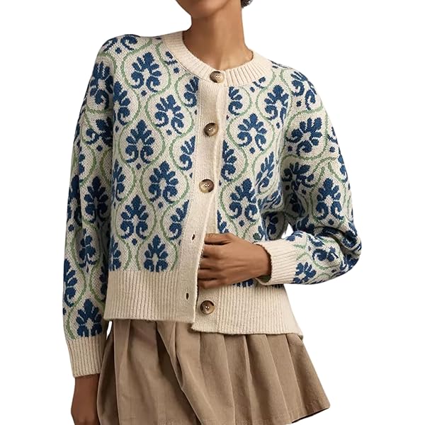 Anoumcy Floral Cardigan Sweaters for Women Lightweight