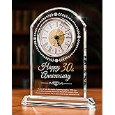 Sttokilly 30th Wedding Anniversary Crystal Quartz Clock,30 Years of Marriage Gift,Happy Pearl Anniversary Decoration Gift,for Parents,Grandparents,Couple