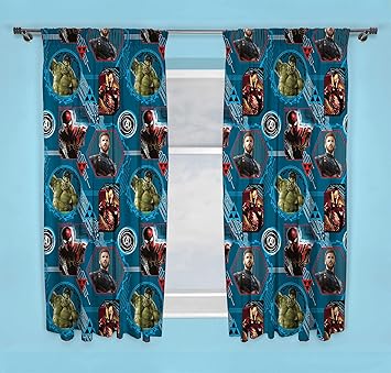 Official Marvel Avengers Endgame 66 X 72 Drop Pencil Pleated