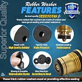 G4GADGET 13 Pack Rubber Tap Washers Assorted Sizes 3/8 1/2 3/4 view 4
