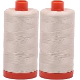 Aurifil Mako 50wt Thread 2 Large Spools: Light Beige (2310x2)