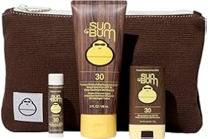 Sun Bum Road Tripper - Travel Sized Sun Care Pack with Sunscreen Lotion, Face Stick, and Lip Balm - SPF 30 Broad Spectrum UVA/UVB Protection - Hawaii 104 Act Compliant - TSA Friendly