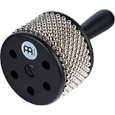 Meinl Percussion Turbo Cabasa with Sound Ports for Extra Projection, Medium Size-Wooden Handle with Padded Soft Grip, Steel Cylinder and Chain, 2-YEAR WARRANTY, CA5BK