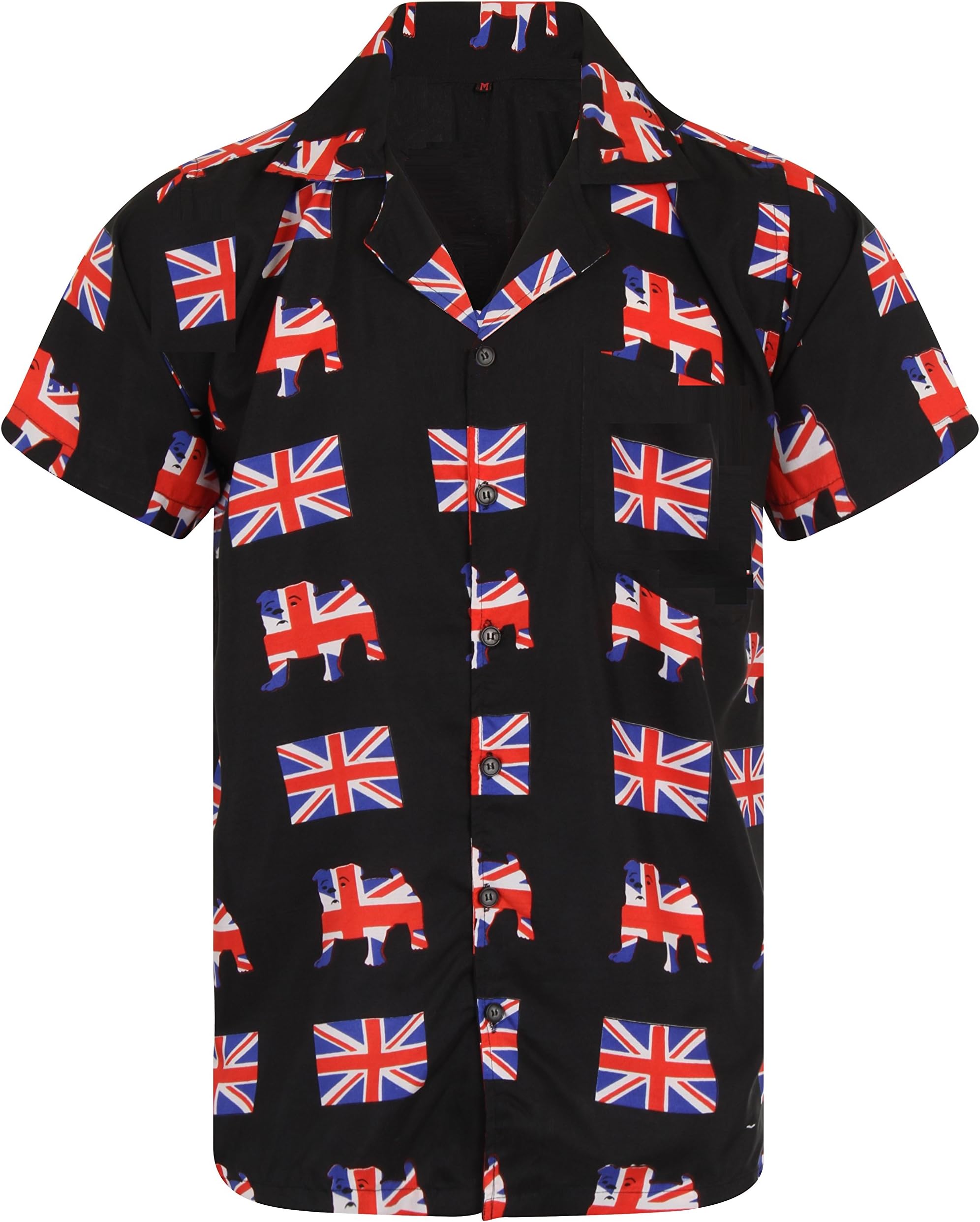 Hawaiian Shirt Union Jack Shirt Mens Football Great Britain England Loud Aloha Bulldog Queen Flag Hawaii Beer London Stag Party UK BBQ S M L XL XXL